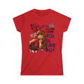 Cute Anime Girl British Flag Tee — "Why Aren't You Smiling?" Graphic Women's Shirt